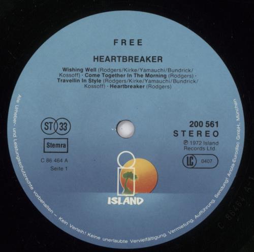 Free Heartbreaker vinyl LP album (LP record) German FRELPHE892704