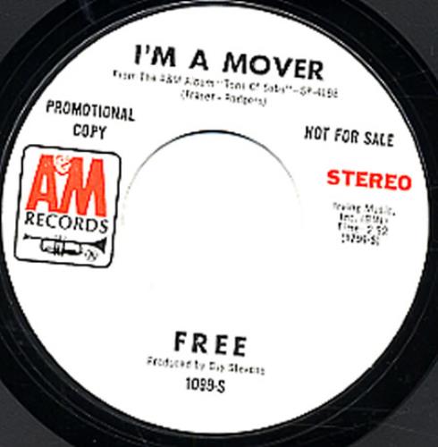 Free I'm A Mover 7" vinyl single (7 inch record / 45) US FRE07IM340852
