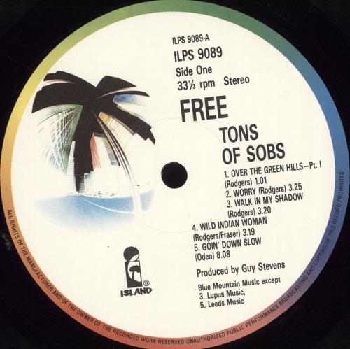 Free Tons Of Sobs - 6th vinyl LP album (LP record) UK FRELPTO690417