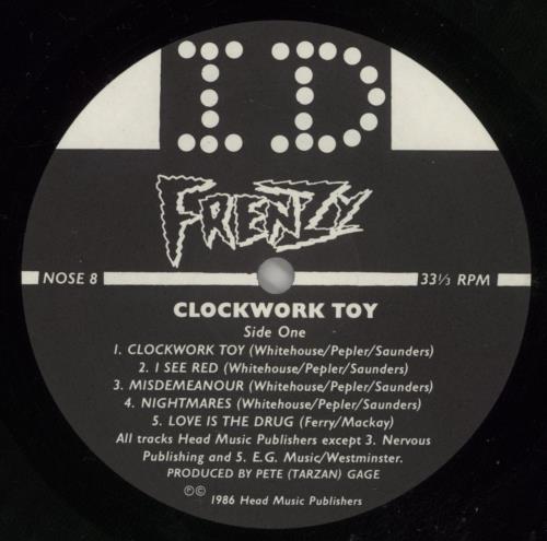 Frenzy (80S) Clockwork Toy vinyl LP album (LP record) UK FWFLPCL874719