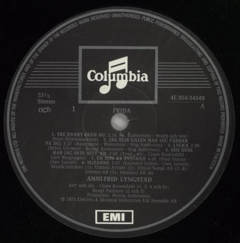 Frida Stjarnserie Vol. 7 vinyl LP album (LP record) Swedish FRILPST02187