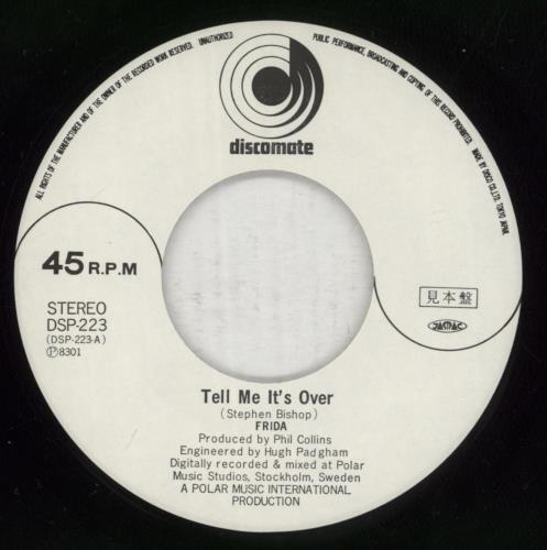 Frida Tell Me It's Over - Translucent Brown Vinyl 7" vinyl single (7 inch record / 45) Japanese FRI07TE180544