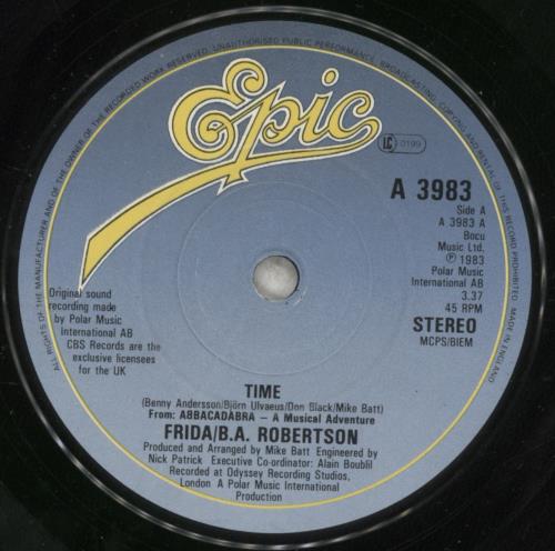 Frida Time 7" vinyl single (7 inch record / 45) UK FRI07TI41641