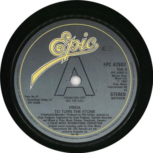 Frida To Turn The Stone 7" vinyl single (7 inch record / 45) UK FRI07TO183124