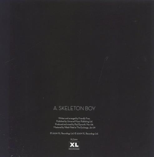 Friendly Fires Skeleton Boy - RSD10 7" vinyl single (7 inch record / 45) UK FCM07SK808133
