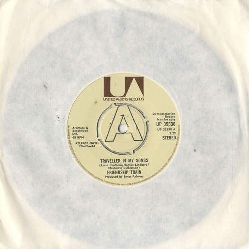 Friendship Train Traveller In My Songs 7" vinyl single (7 inch record / 45) UK FTN07TR483904