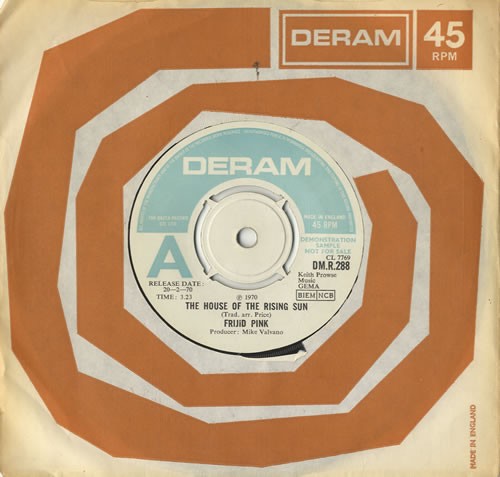 Frijid Pink The House Of The Rising Sun - A Label 7" vinyl single (7 inch record / 45) UK IJD07TH569395