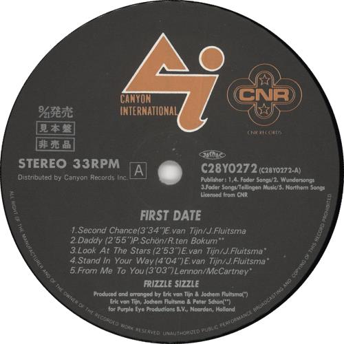 Frizzle Sizzle First Date + Obi vinyl LP album (LP record) Japanese ZTLLPFI719915