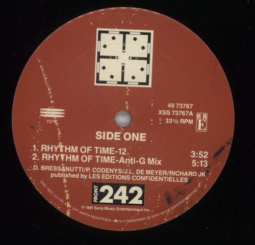 Front 242 Rhythm Of Time 12" vinyl single (12 inch record / Maxi-single) US 24212RH864035
