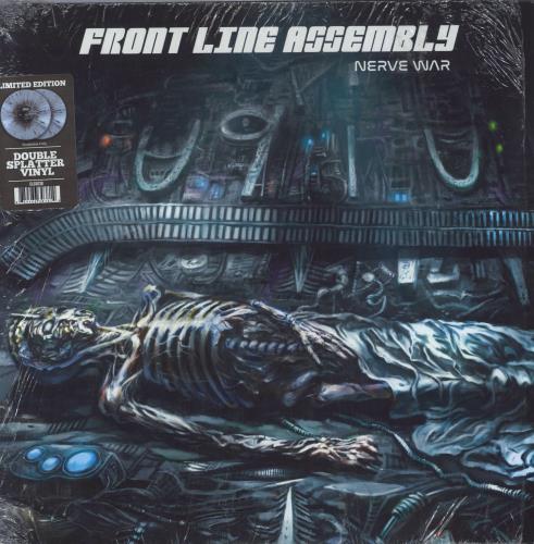 Front Line Assembly Nerve War - Blue & Black Splatter Vinyl 2-LP vinyl record set (Double LP Album) US FRN2LNE837147