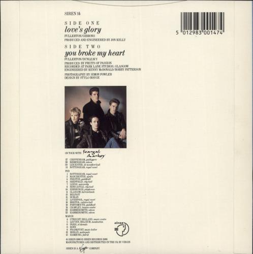 Fruits Of Passion Love's Glory 7" vinyl single (7 inch record / 45) UK FX007LO623181