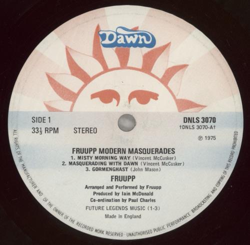 Fruupp Modern Masquerades + Insert - EX vinyl LP album (LP record) UK FWWLPMO878922