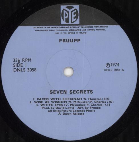 Fruupp Seven Secrets vinyl LP album (LP record) UK FWWLPSE723894