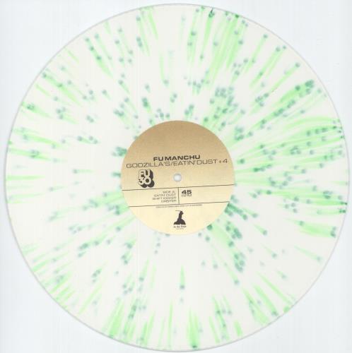 Fu Manchu Godzilla's / Eatin' Dust +4 - Green & White Splatter Vinyl 2-LP vinyl record set (Double LP Album) UK FUM2LGO879202