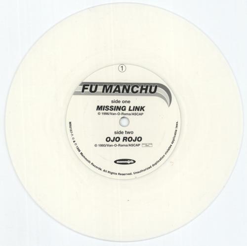 Fu Manchu Missing Link 7" vinyl single (7 inch record / 45) UK FUM07MI78149