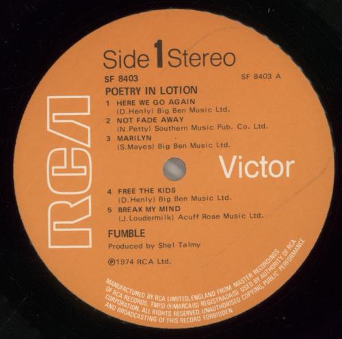 Fumble Poetry In Lotion vinyl LP album (LP record) UK FXMLPPO602793