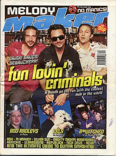 Fun Lovin Criminals Melody Maker magazine UK FLCMAME295600