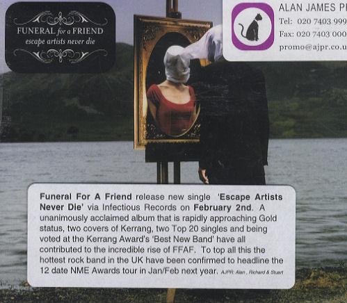 Funeral For A Friend Escape Artists Never Die CD single (CD5 / 5") UK FAFC5ES278542