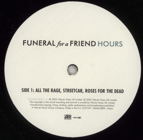 Funeral For A Friend Hours 2-LP vinyl record set (Double LP Album) UK FAF2LHO326711
