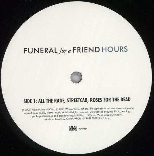 Funeral For A Friend Hours 2-LP vinyl record set (Double LP Album) UK FAF2LHO822554