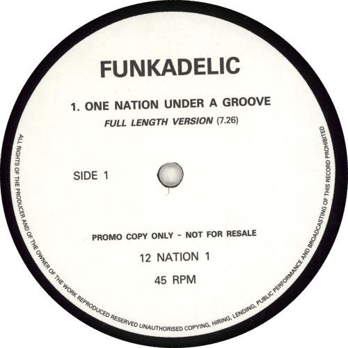 Funkadelic One Nation Under A Groove 12" vinyl single (12 inch record / Maxi-single) UK FNK12ON703064
