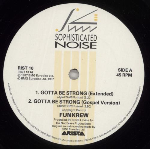 Funkrew Gotta Be Strong 12" vinyl single (12 inch record / Maxi-single) UK Z9Y12GO877427