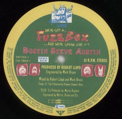Fuzzbox Bostin' Steve Austin vinyl LP album (LP record) UK FUZLPBO316548