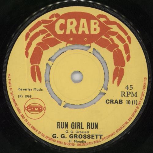 G.G. Grossett Run Girl Run 7" vinyl single (7 inch record / 45) UK 5BP07RU818031