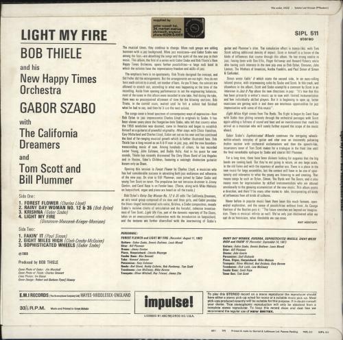 Gabor Szabo Light My Fire vinyl LP album (LP record) UK GFWLPLI746191