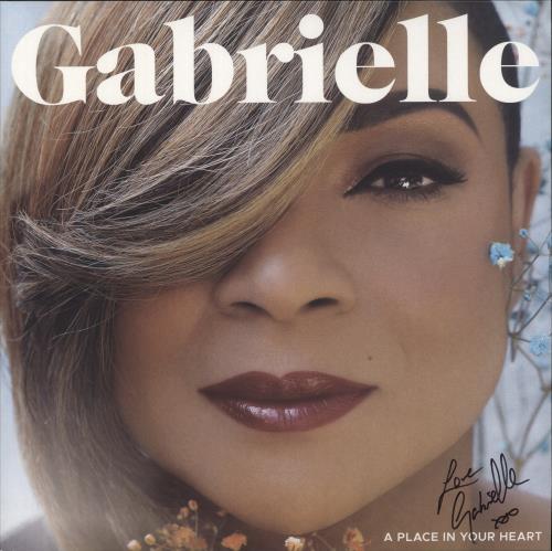 Gabrielle A Place In Your Heart - Transparent Blue Vinyl - Autographed vinyl LP album (LP record) UK GBRLPAP881227