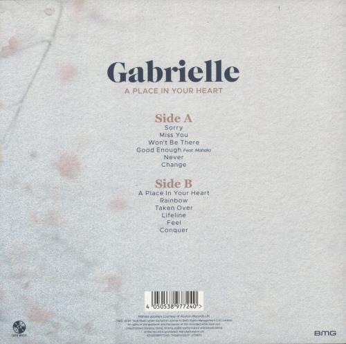 Gabrielle A Place In Your Heart - Transparent Blue Vinyl - Autographed vinyl LP album (LP record) UK GBRLPAP881227