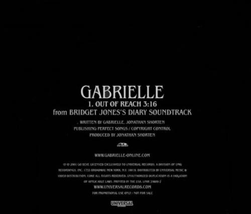 Gabrielle Out Of Reach CD single (CD5 / 5") US GBRC5OU209710