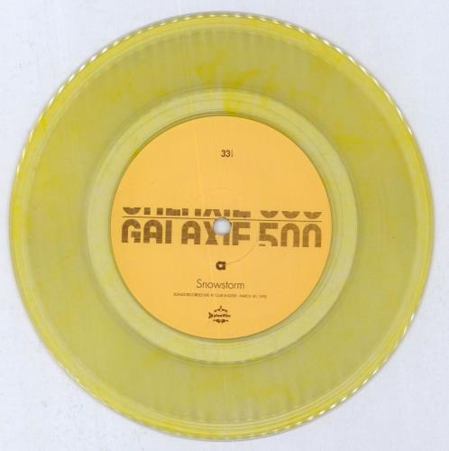 Galaxie 500 Snowstorm / Pictures - Yellow Vinyl 7" vinyl single (7 inch record / 45) US GAL07SN546378