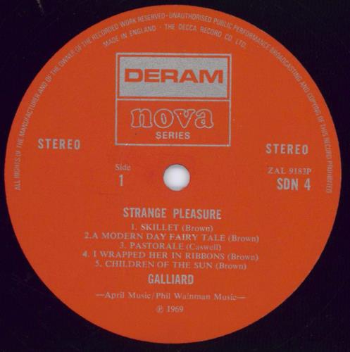 Galliard Strange Pleasure - 1st vinyl LP album (LP record) UK GL4LPST377328