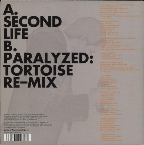 Gang Of Four Second Life 7" vinyl single (7 inch record / 45) UK GGO07SE769676