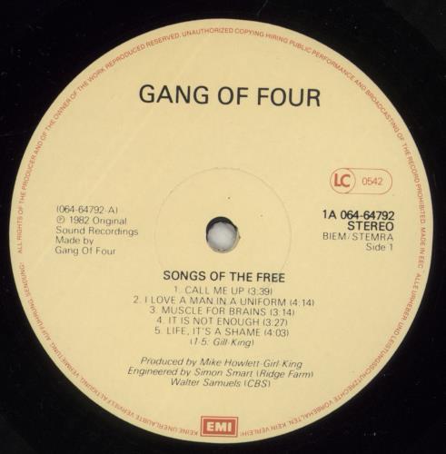 Gang Of Four Songs Of The Free vinyl LP album (LP record) Dutch GGOLPSO361681