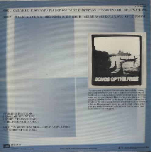 Gang Of Four Songs Of The Free vinyl LP album (LP record) Dutch GGOLPSO361681