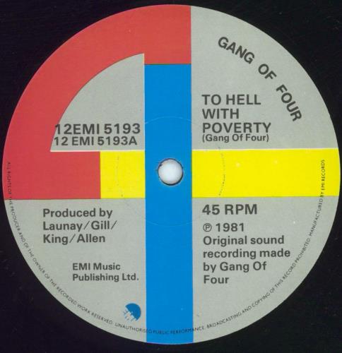 Gang Of Four To Hell With Poverty 12" vinyl single (12 inch record / Maxi-single) UK GGO12TO808194