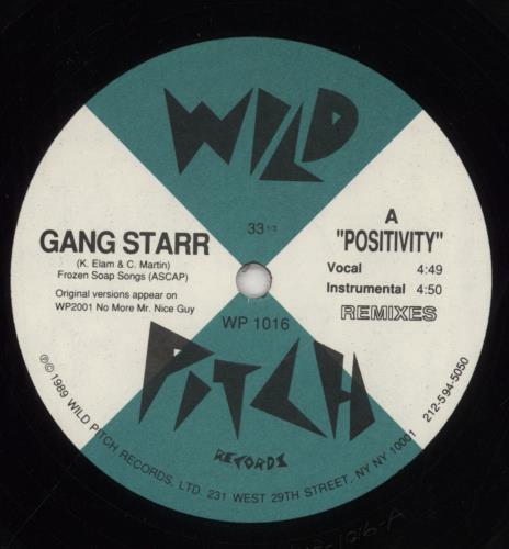 Gang Starr Positivity 12" vinyl single (12 inch record / Maxi-single) US G-S12PO855105