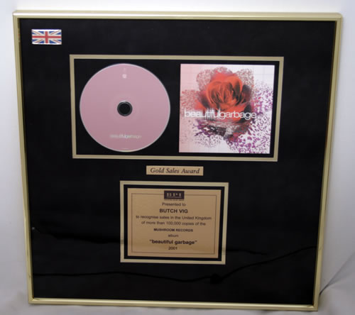 Garbage Beautiful Garbage award disc UK GBGAWBE563669