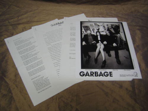 Garbage Bleed Like Me media press pack US GBGPPBL345307