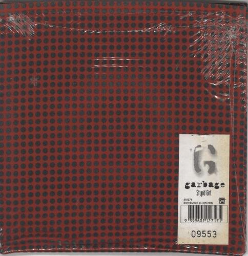 Garbage Stupid Girl - Red Fabric Sleeve - Opened shrink 7" vinyl single (7 inch record / 45) UK GBG07ST716604