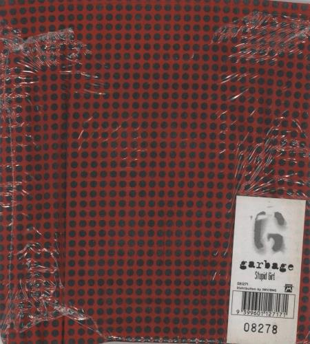 Garbage Stupid Girl - Red Fabric Sleeve 7" vinyl single (7 inch record / 45) UK GBG07ST243905