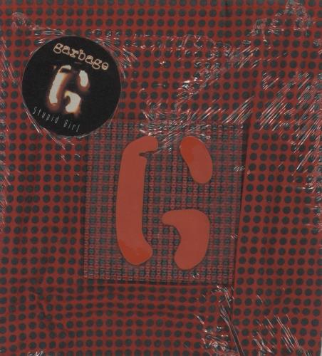 Garbage Stupid Girl - Red Fabric Sleeve 7" vinyl single (7 inch record / 45) UK GBG07ST243905