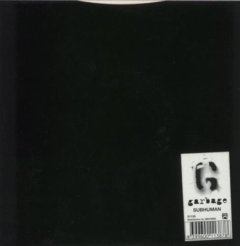 Garbage Subhuman - Card Sleeve 7" vinyl single (7 inch record / 45) UK GBG07SU97295