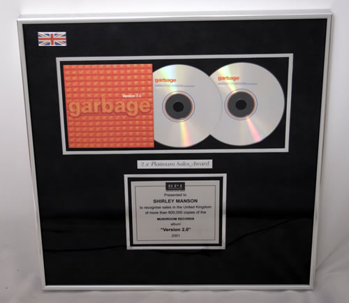 Garbage Version 2.0 award disc UK GBGAWVE563671