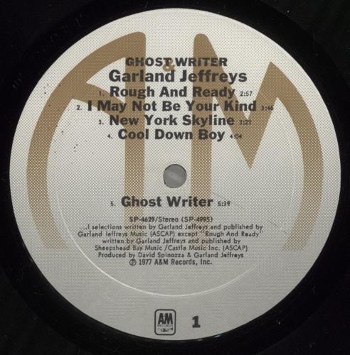 Garland Jeffreys Ghost Writer vinyl LP album (LP record) UK GJFLPGH882843