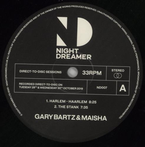Gary Bartz Night Dreamer Direct-to-Disc Sessions vinyl LP album (LP record) UK GYZLPNI859411
