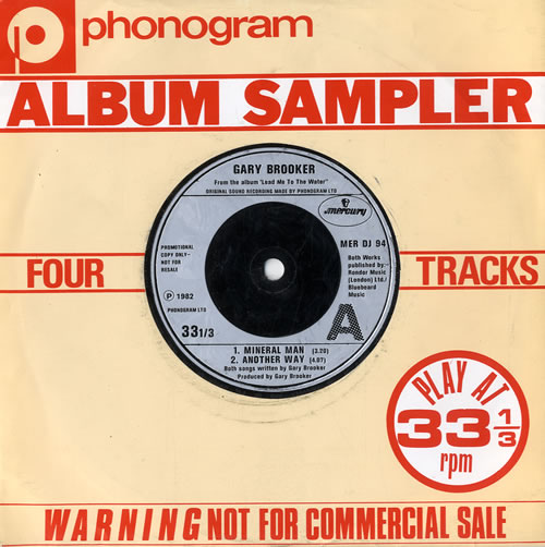 Gary Brooker Album Sampler 7" vinyl single (7 inch record / 45) UK GYB07AL520553