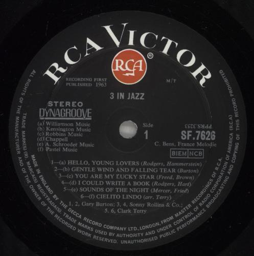 Gary Burton 3 In Jazz vinyl LP album (LP record) UK GB5LPIN881797